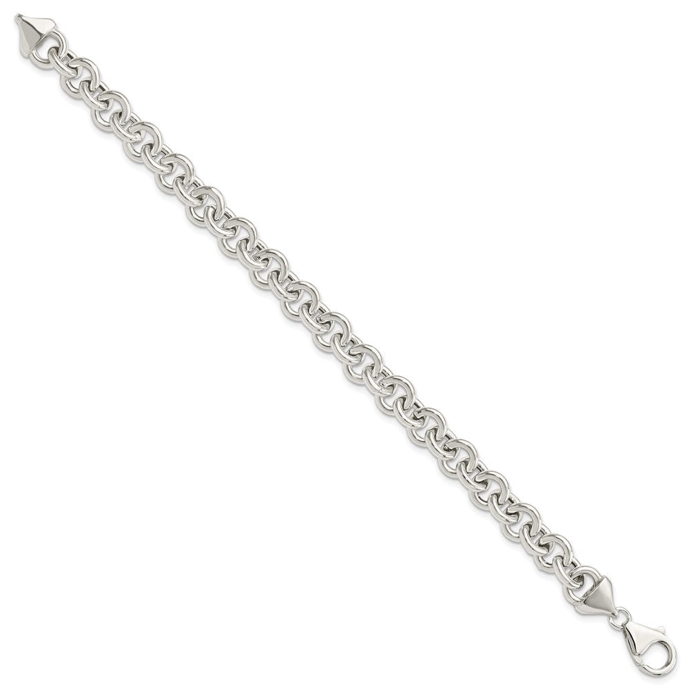 Sterling Silver Polished Fancy Link Bracelet