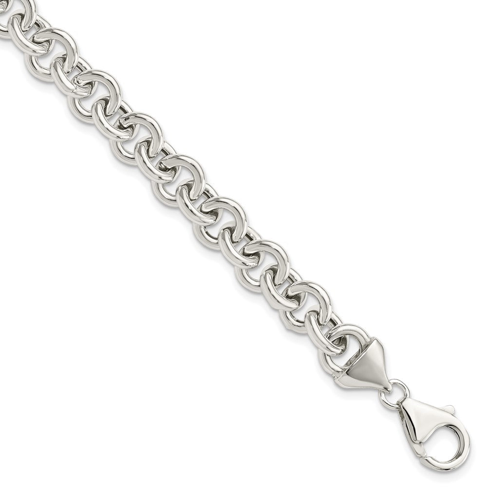 Sterling Silver Polished Fancy Link Bracelet