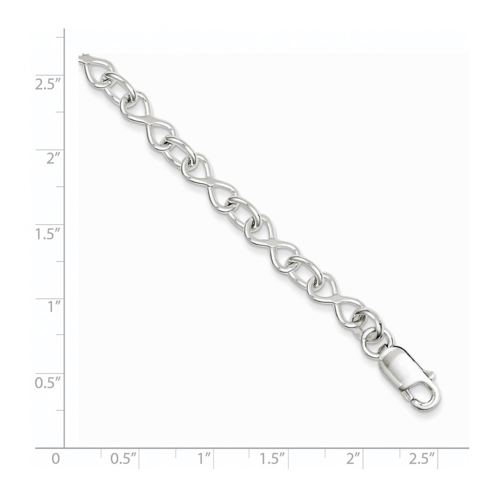 Sterling Silver Polished Fancy Link Bracelet