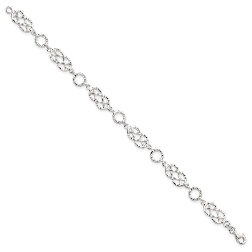 Sterling Silver Pretzel Circle Bracelet