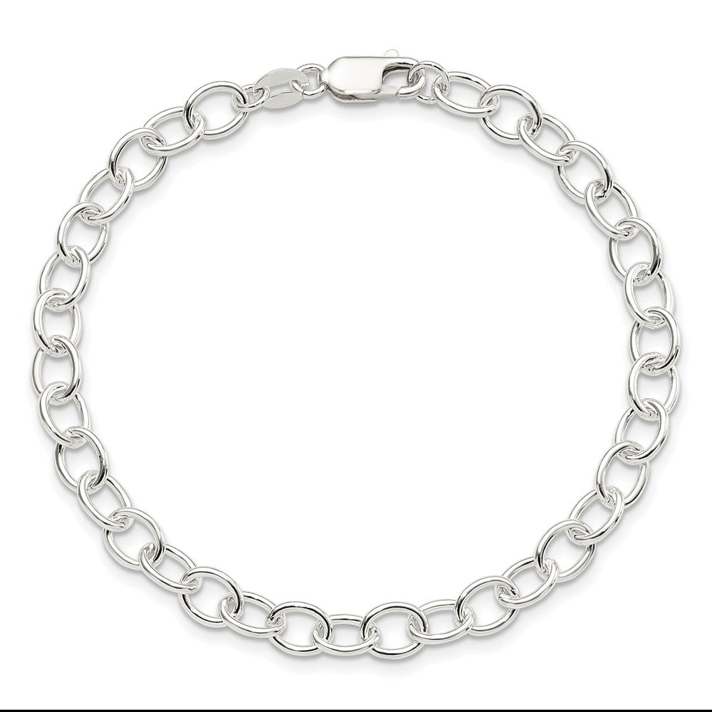 Sterling Silver Polished Fancy Link Bracelet