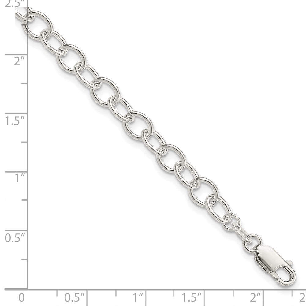 Sterling Silver Polished Fancy Link Bracelet