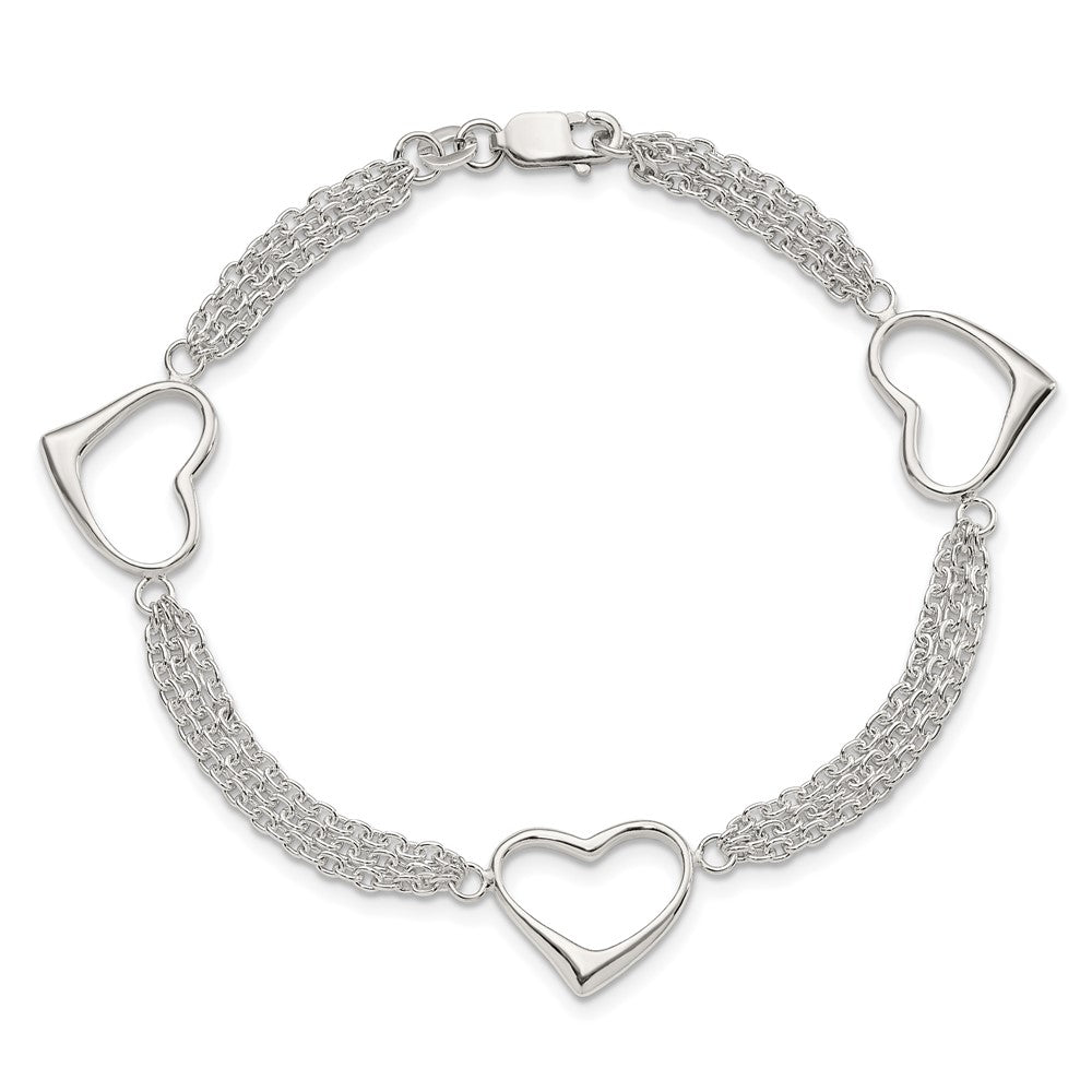 Sterling Silver Heart Bracelet