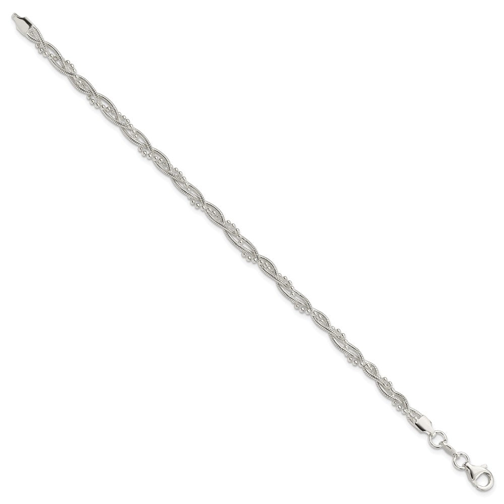 Sterling Silver Fancy Braided Bracelet