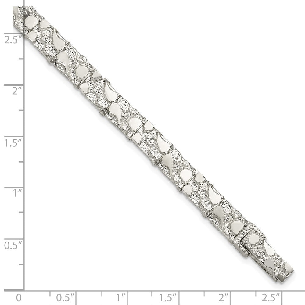 Sterling Silver 7mm Nugget Bracelet