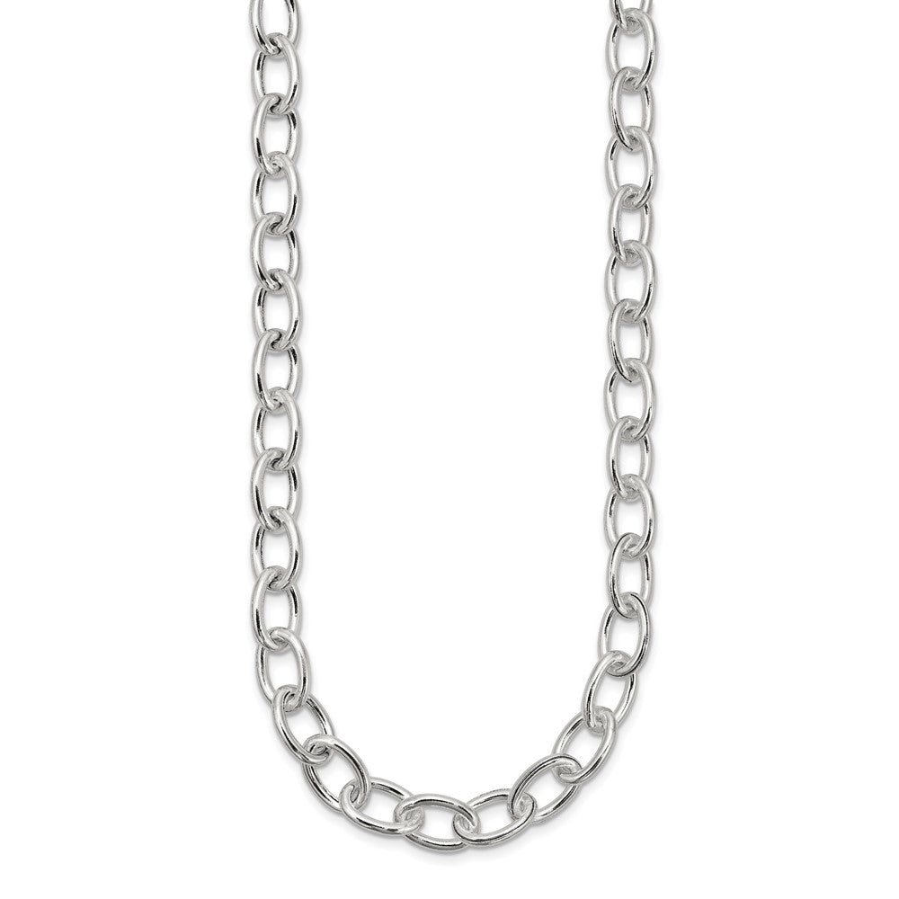 Sterling Silver Open Link Cable 8.50mm Necklace