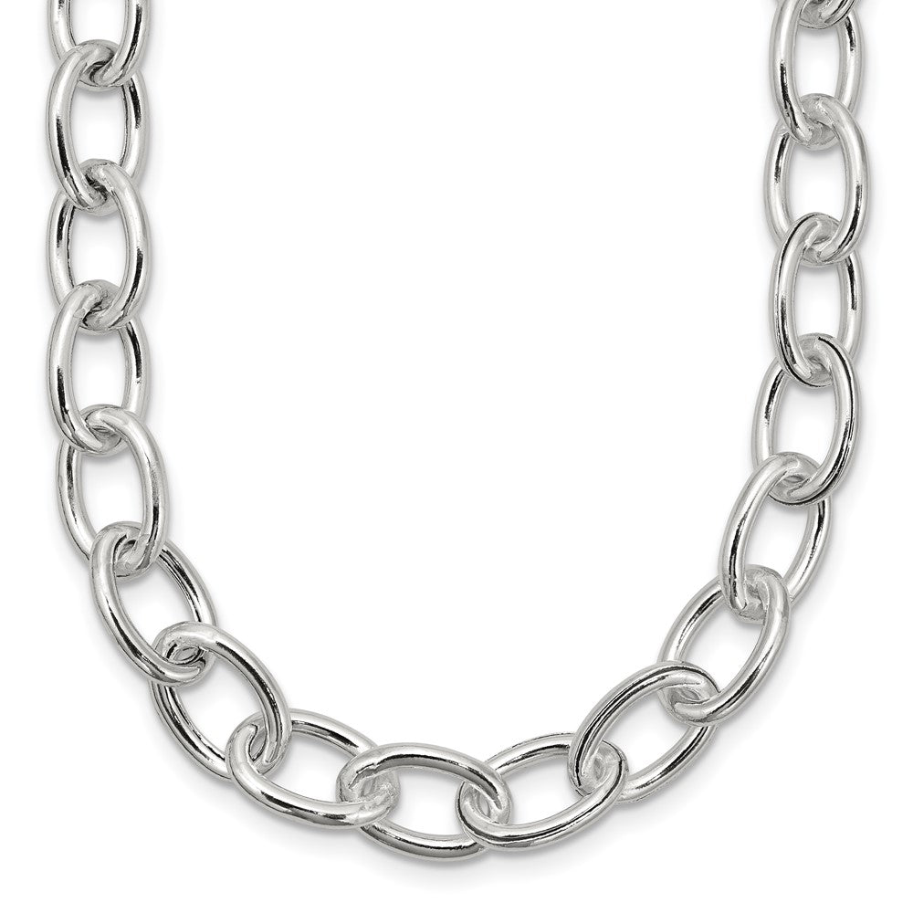 Sterling Silver Open Link Cable 8.50mm Necklace