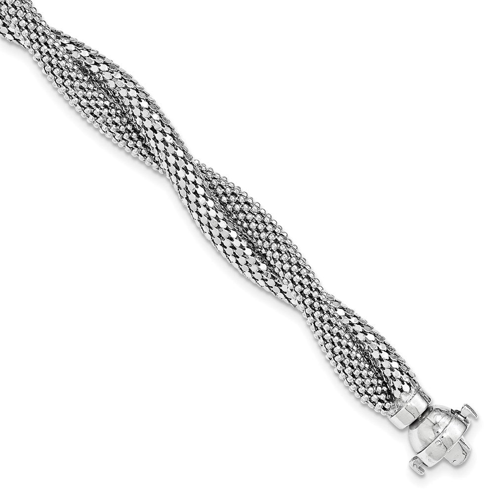 Sterling Silver Twisted Mesh Bracelet