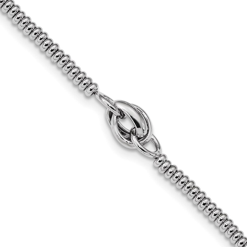 Sterling Silver Rhodium-Plated Polished Bracelet