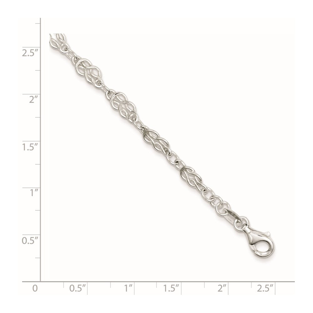 Sterling Silver 4.5mm Herculean Knot Link Bracelet