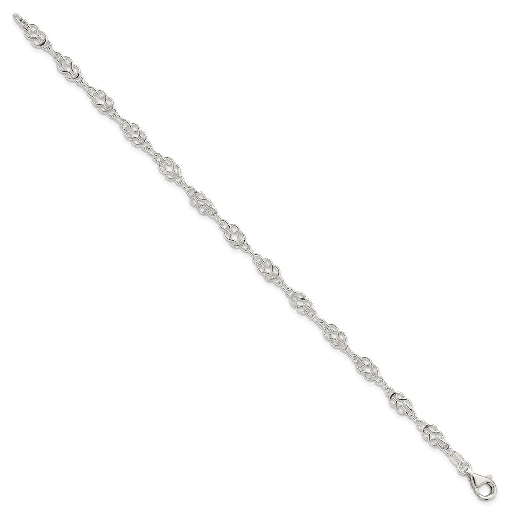 Sterling Silver 4.5mm Herculean Knot Link Bracelet