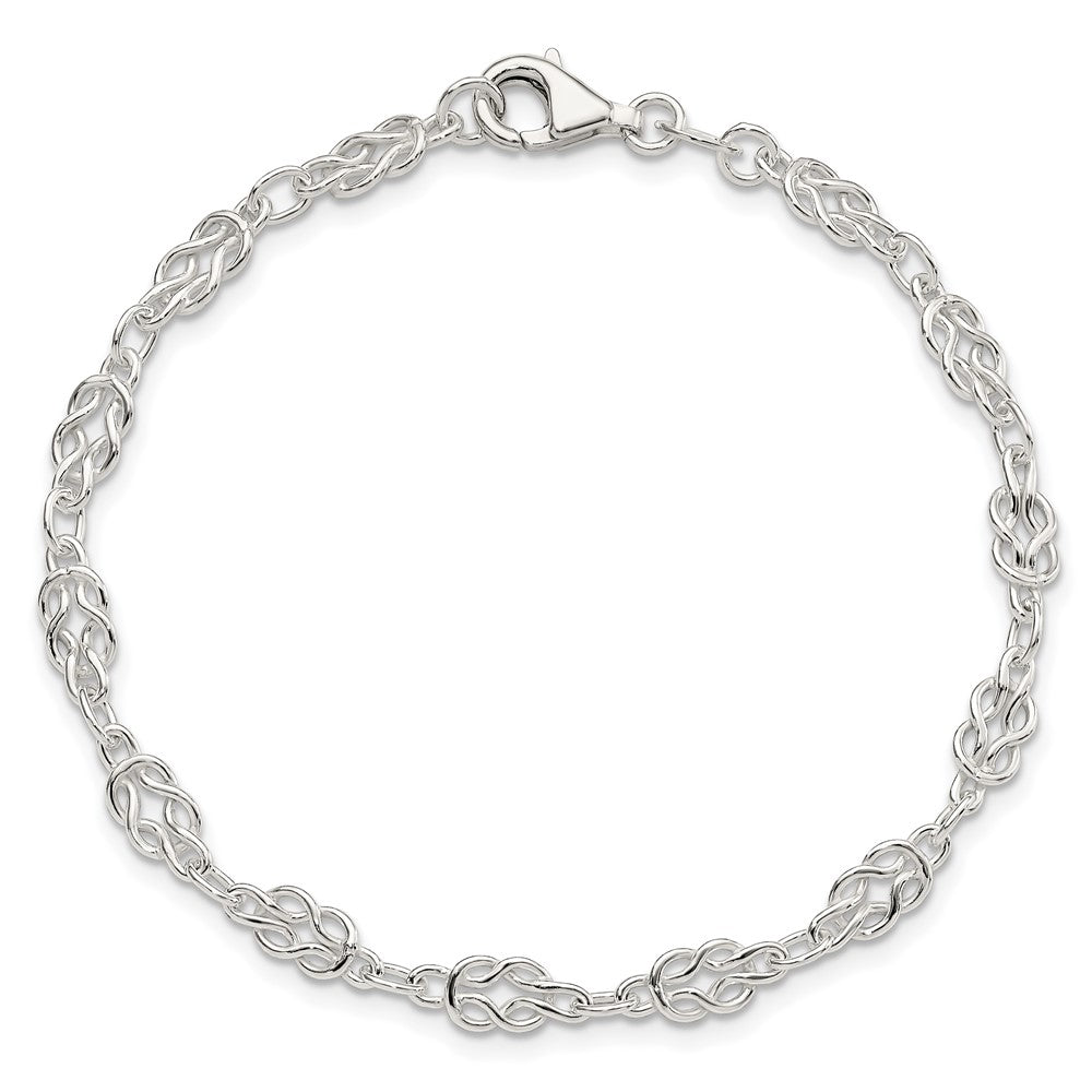 Sterling Silver 4.5mm Herculean Knot Link Bracelet