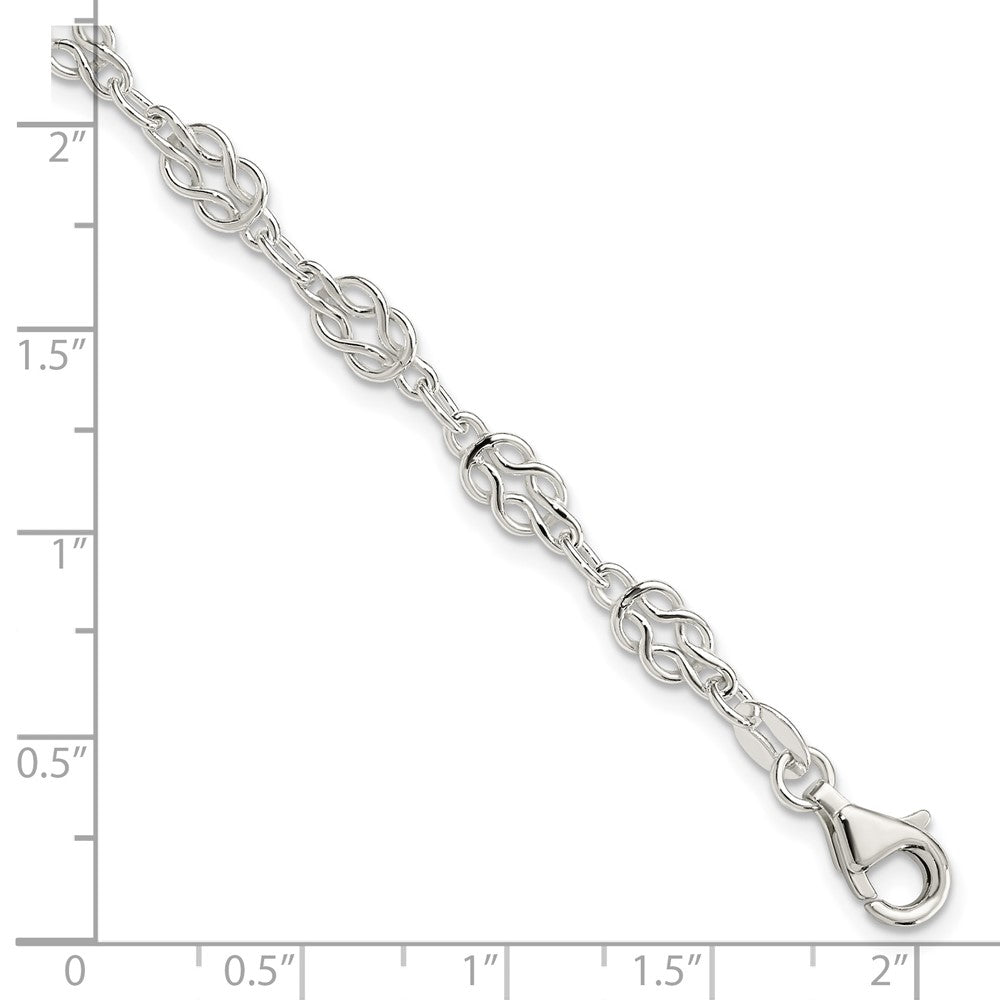 Sterling Silver 4.5mm Herculean Knot Link Bracelet