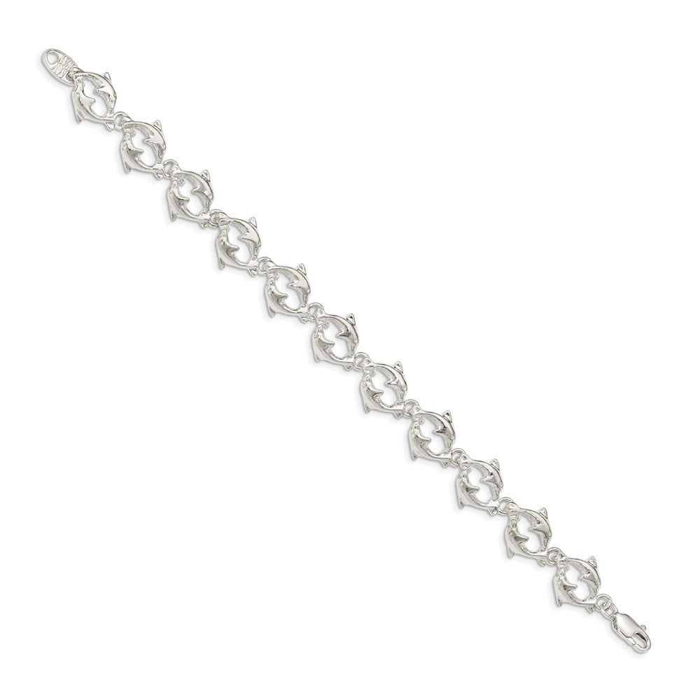 Sterling Silver Dolphins Bracelet