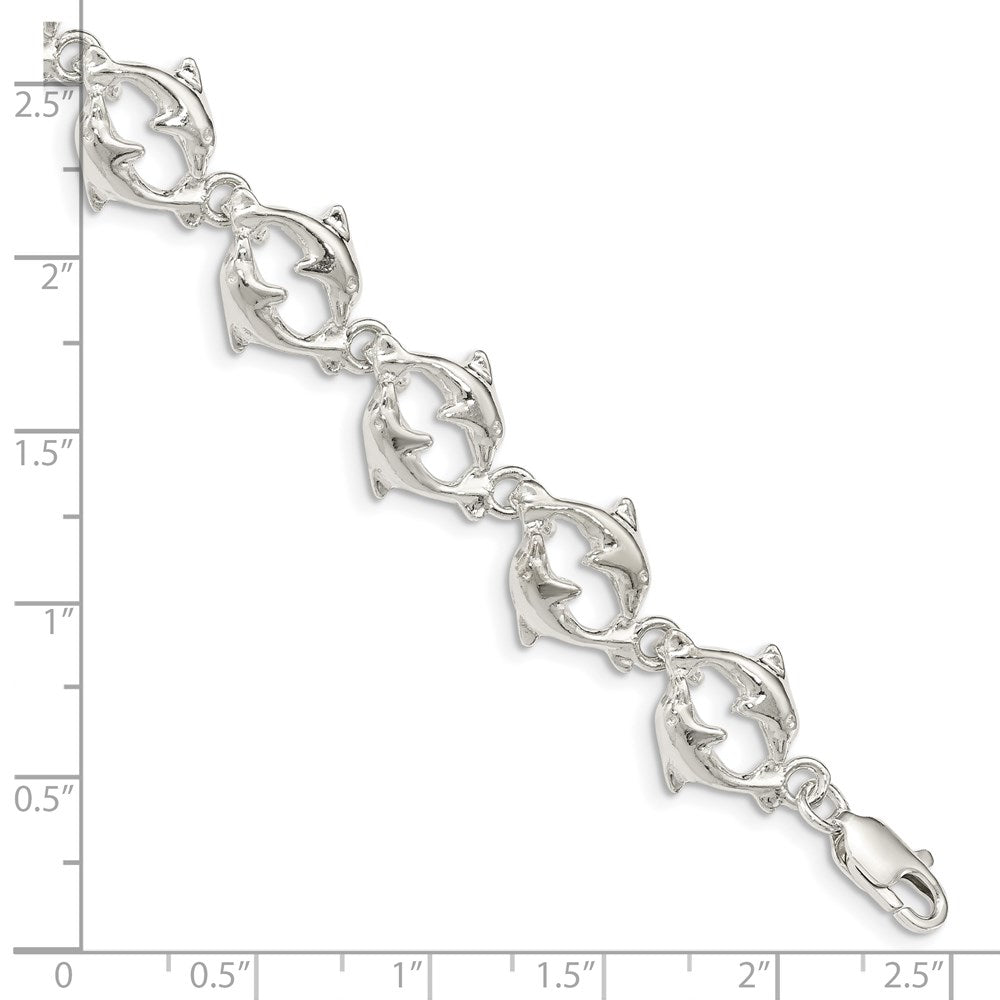 Sterling Silver Dolphins Bracelet