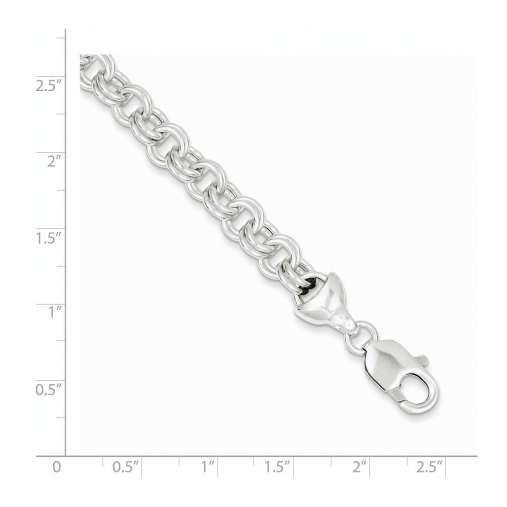 Sterling Silver 7.5inch Double Link Bracelet