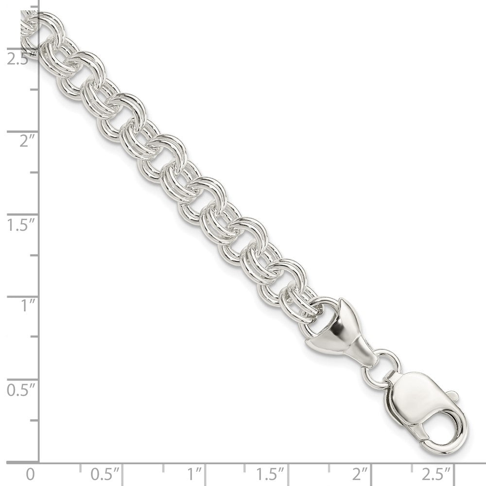 Sterling Silver 7.5inch Double Link Bracelet