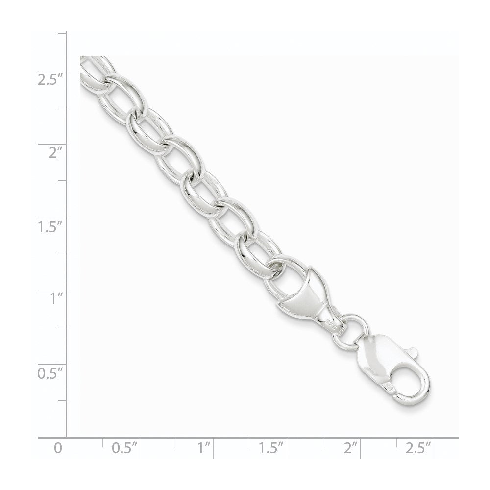 Sterling Silver 8.5inch Fancy Link Bracelet