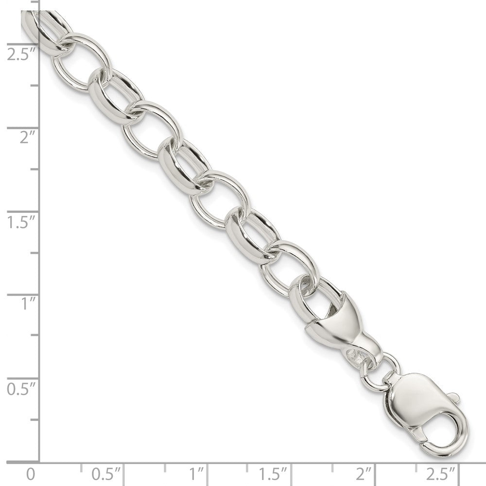 Sterling Silver 8.5inch Fancy Link Bracelet