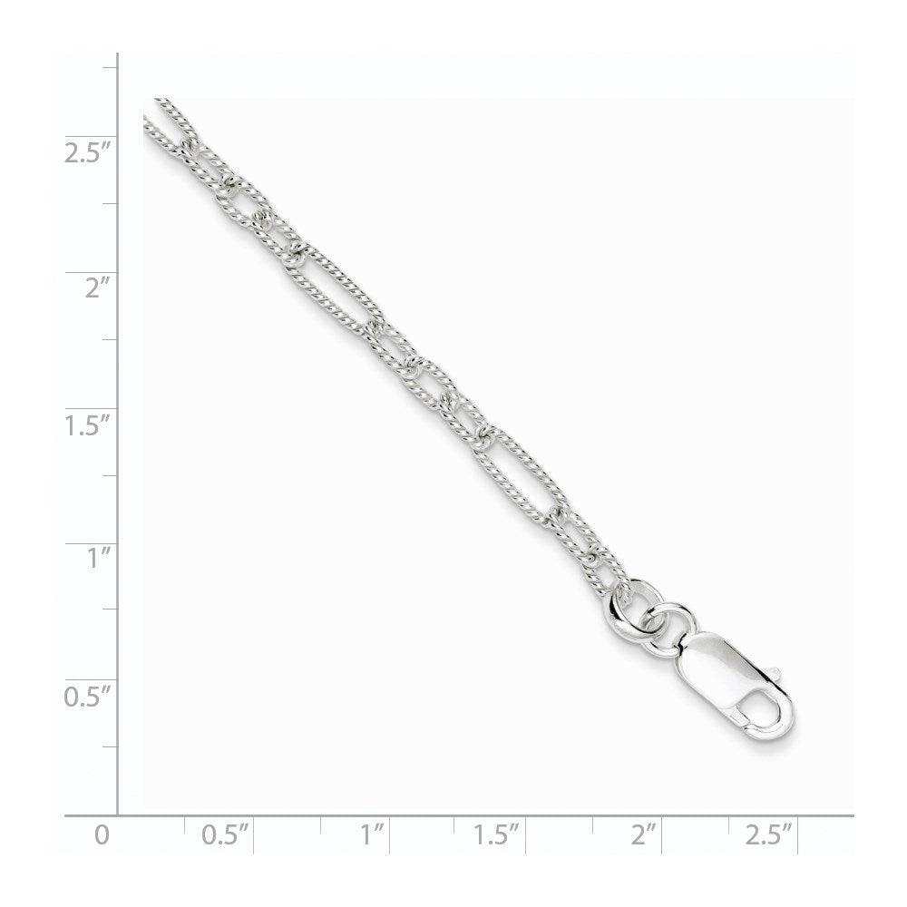 Sterling Silver 7.5inch Fancy Link Bracelet