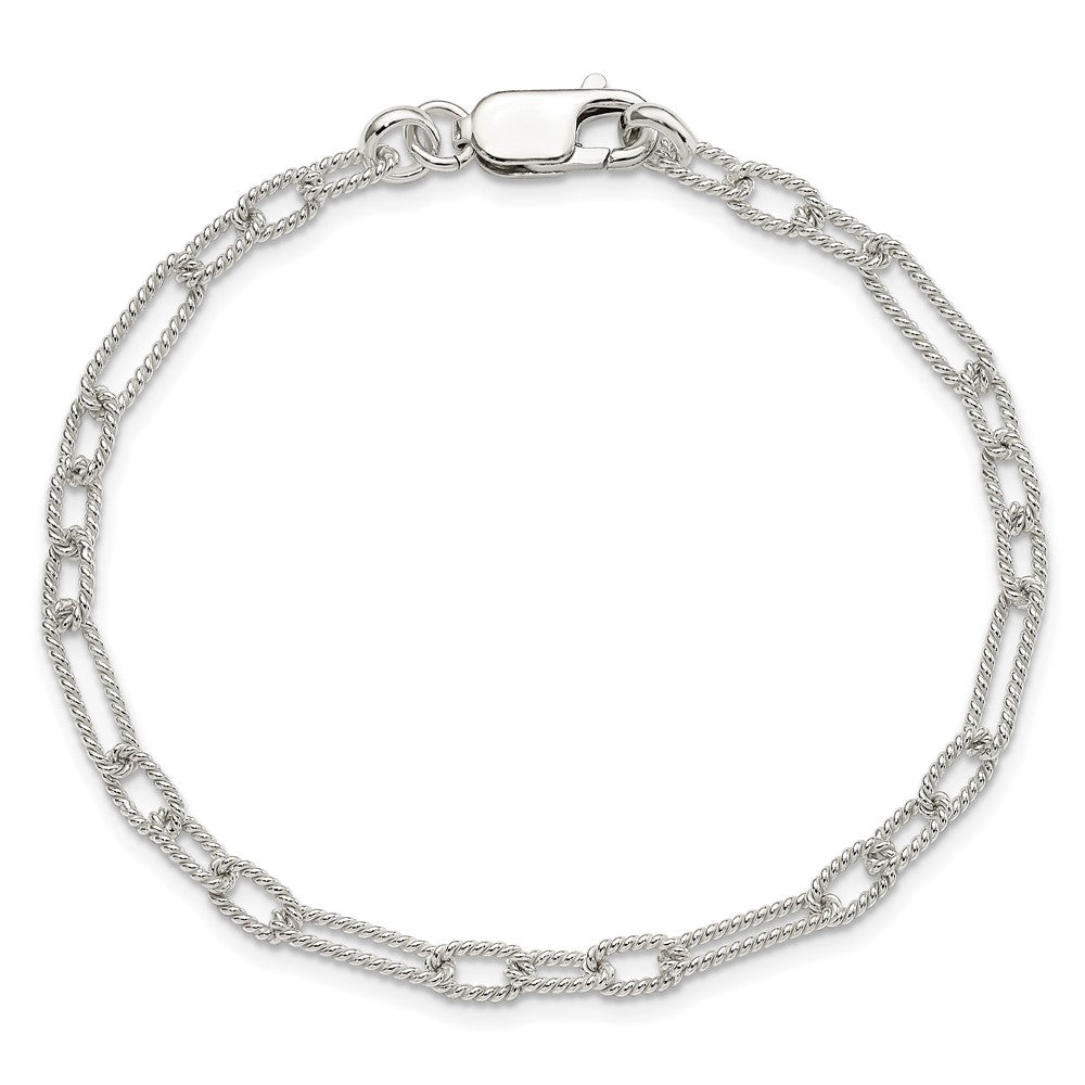 Sterling Silver 7.5inch Fancy Link Bracelet