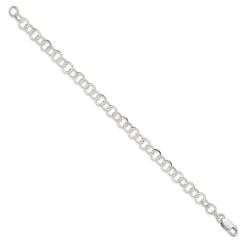 Sterling Silver 7.5inch Fancy Link Bracelet