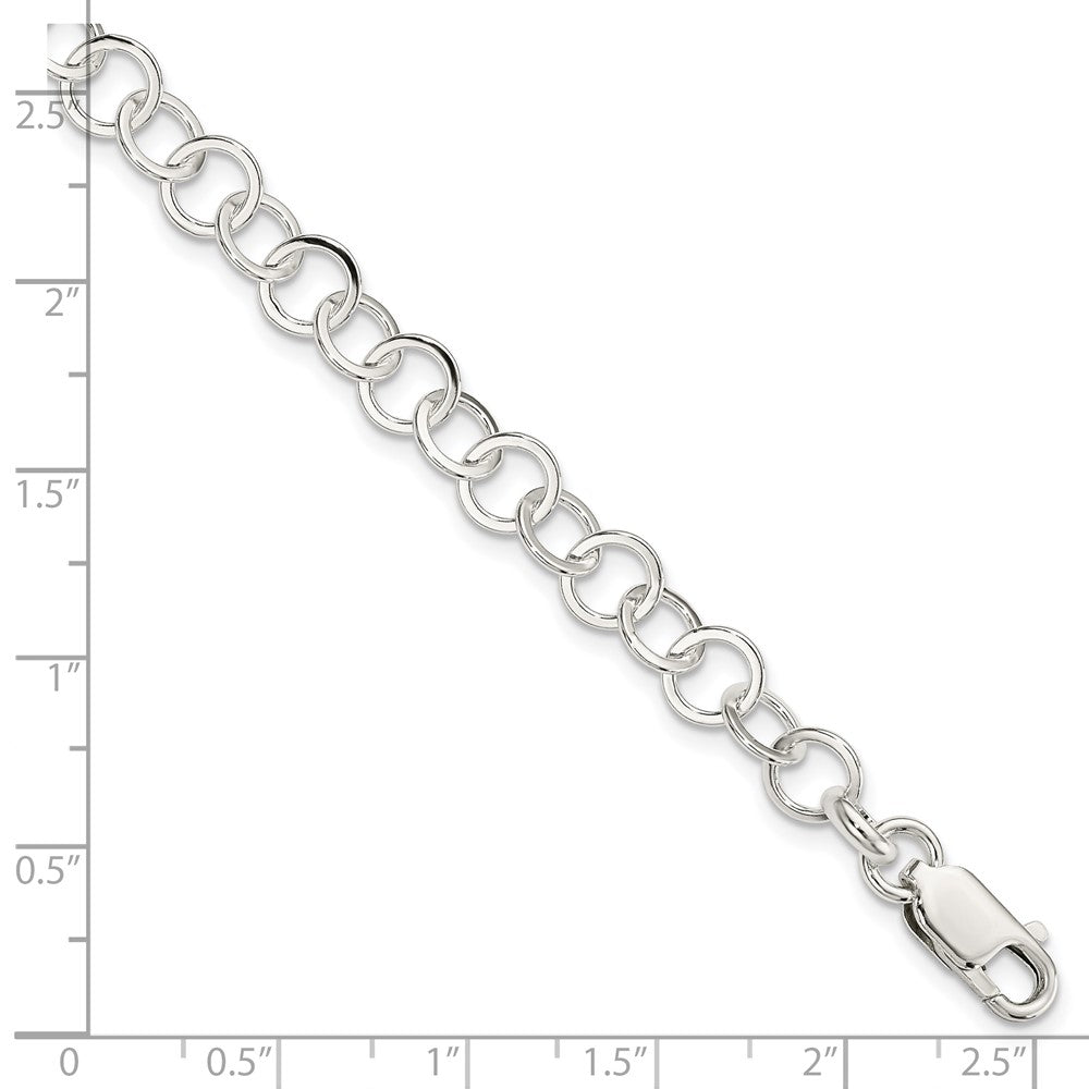 Sterling Silver 7.5inch Fancy Link Bracelet