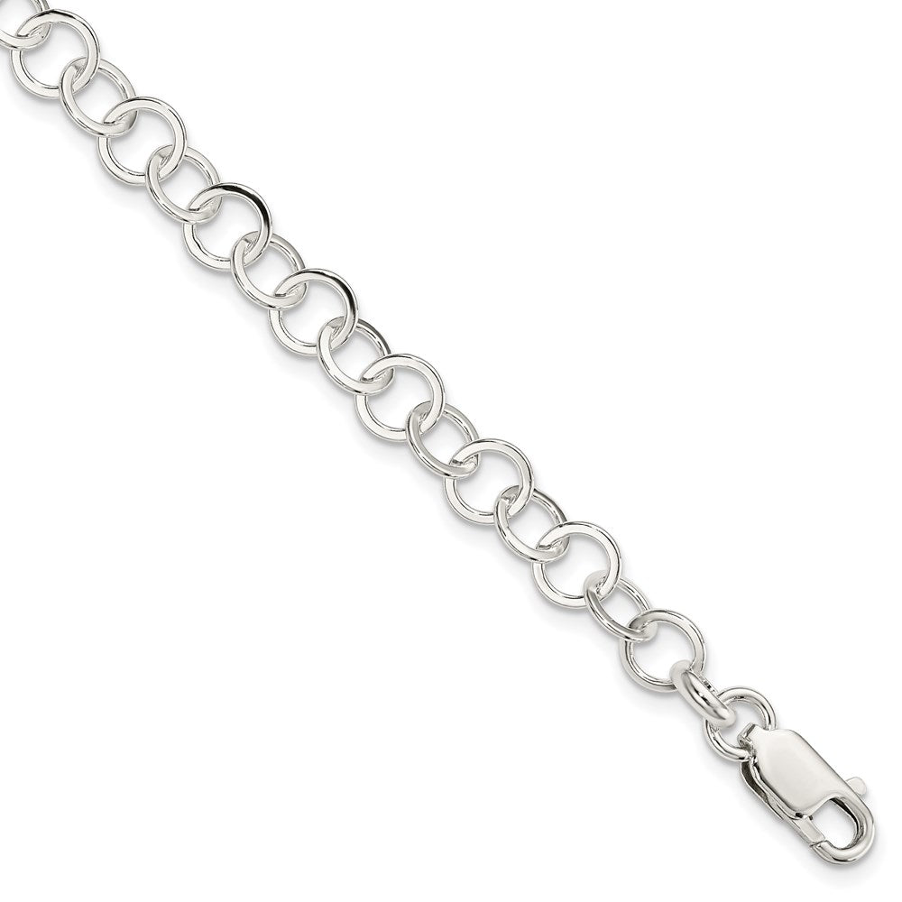 Sterling Silver 7.5inch Fancy Link Bracelet