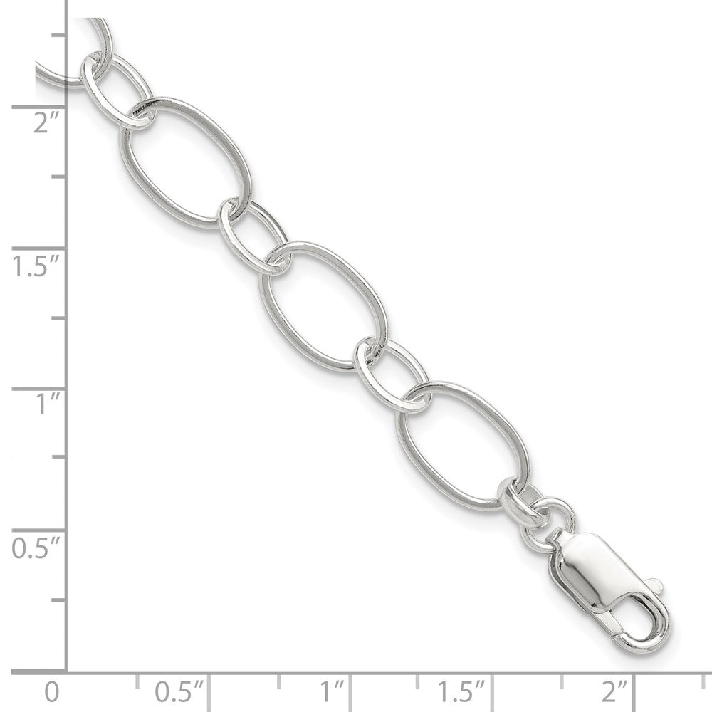 Sterling Silver 7.5inch Fancy Link Bracelet