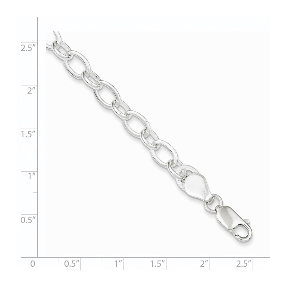 Sterling Silver 8.5inch Fancy Link Bracelet