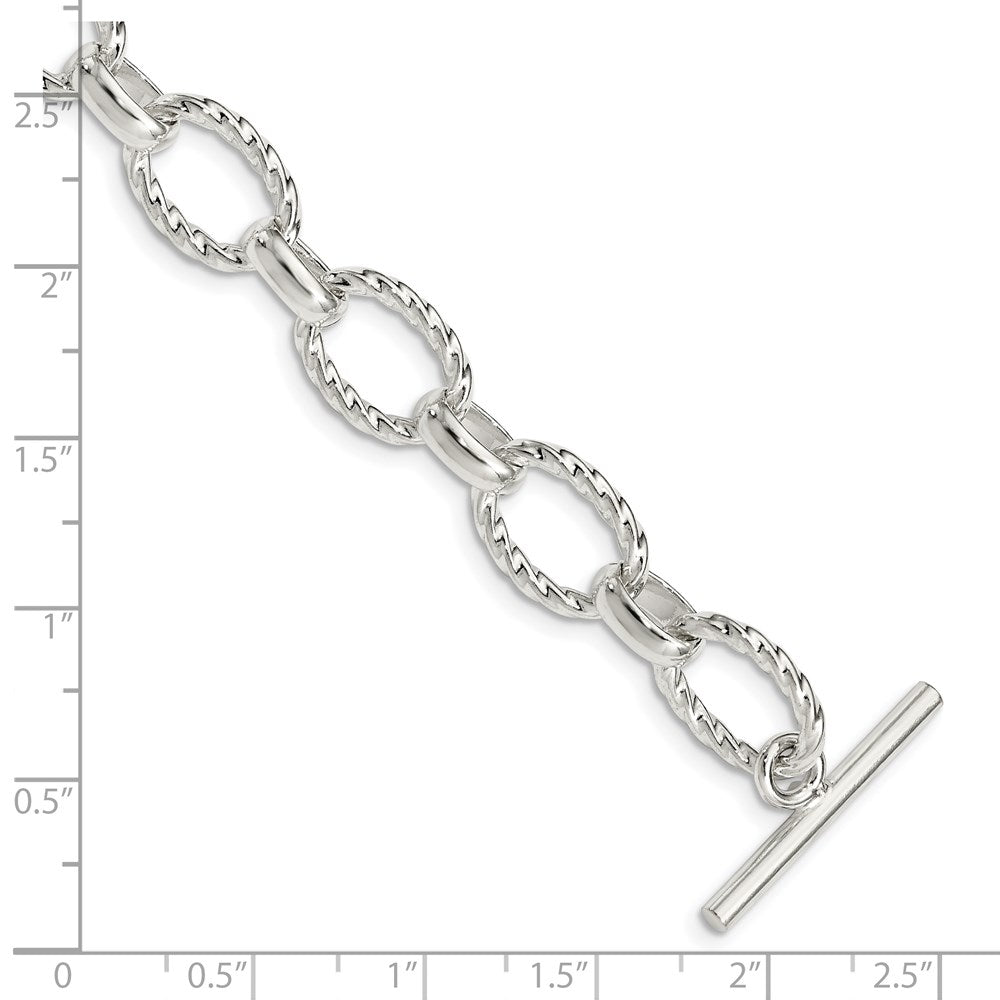 Sterling Silver 7.5inch Polished Fancy Link Bracelet