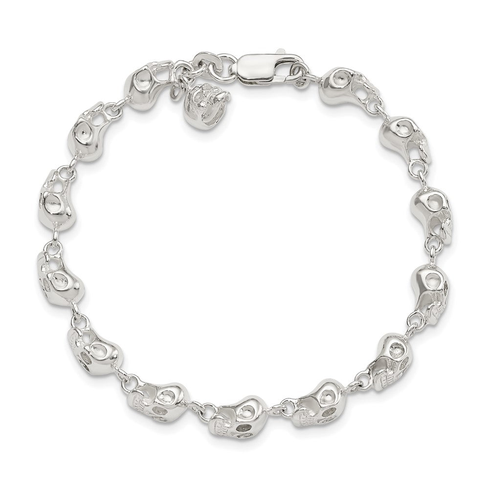 Sterling Silver Skull Bracelet