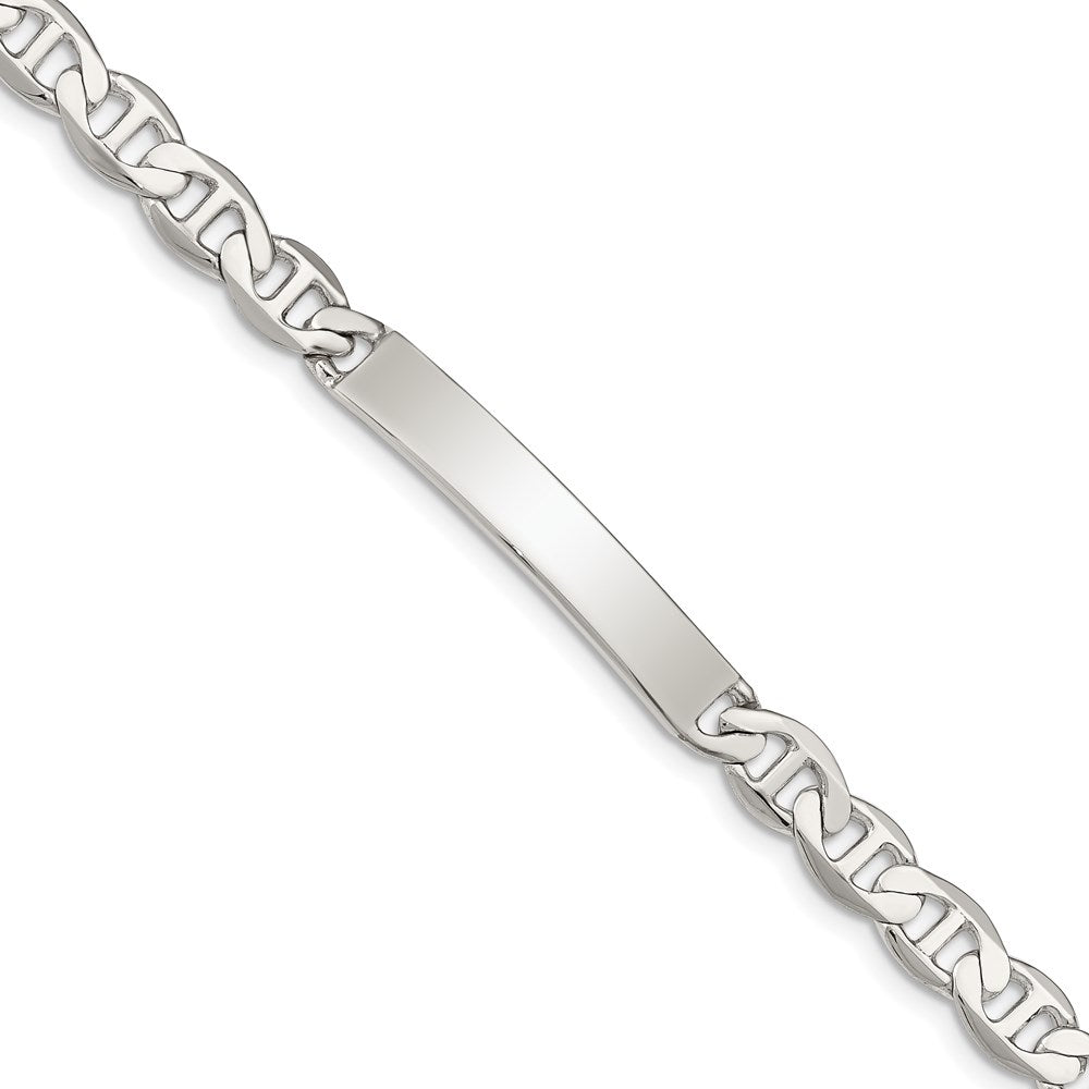 Sterling Silver Engraveable Anchor Link ID Bracelet