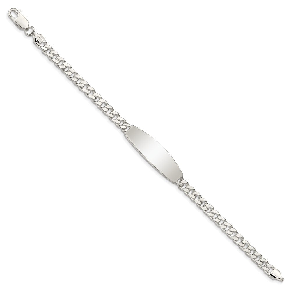 Sterling Silver Curb Link ID Bracelet