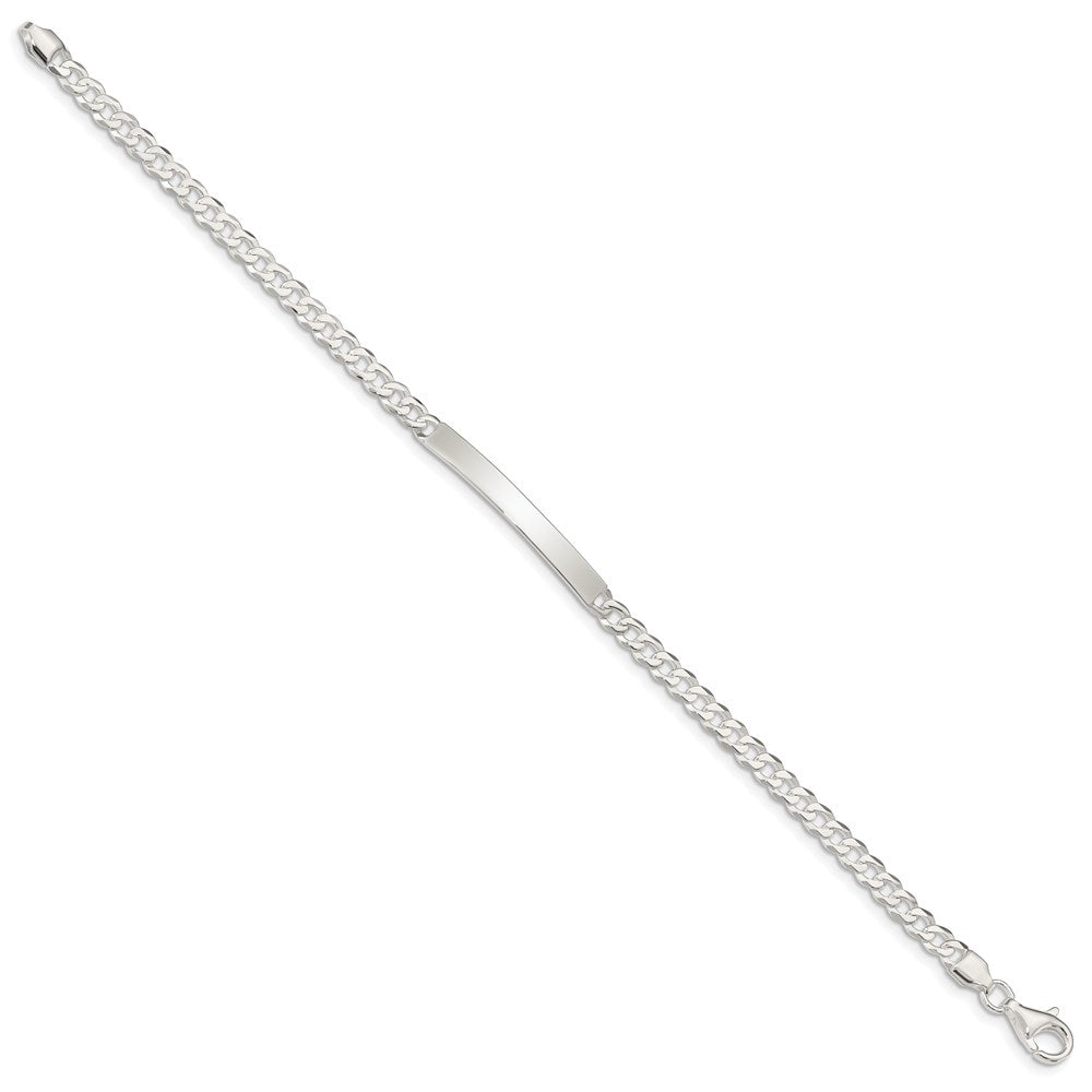 Sterling Silver Curb Link ID Bracelet