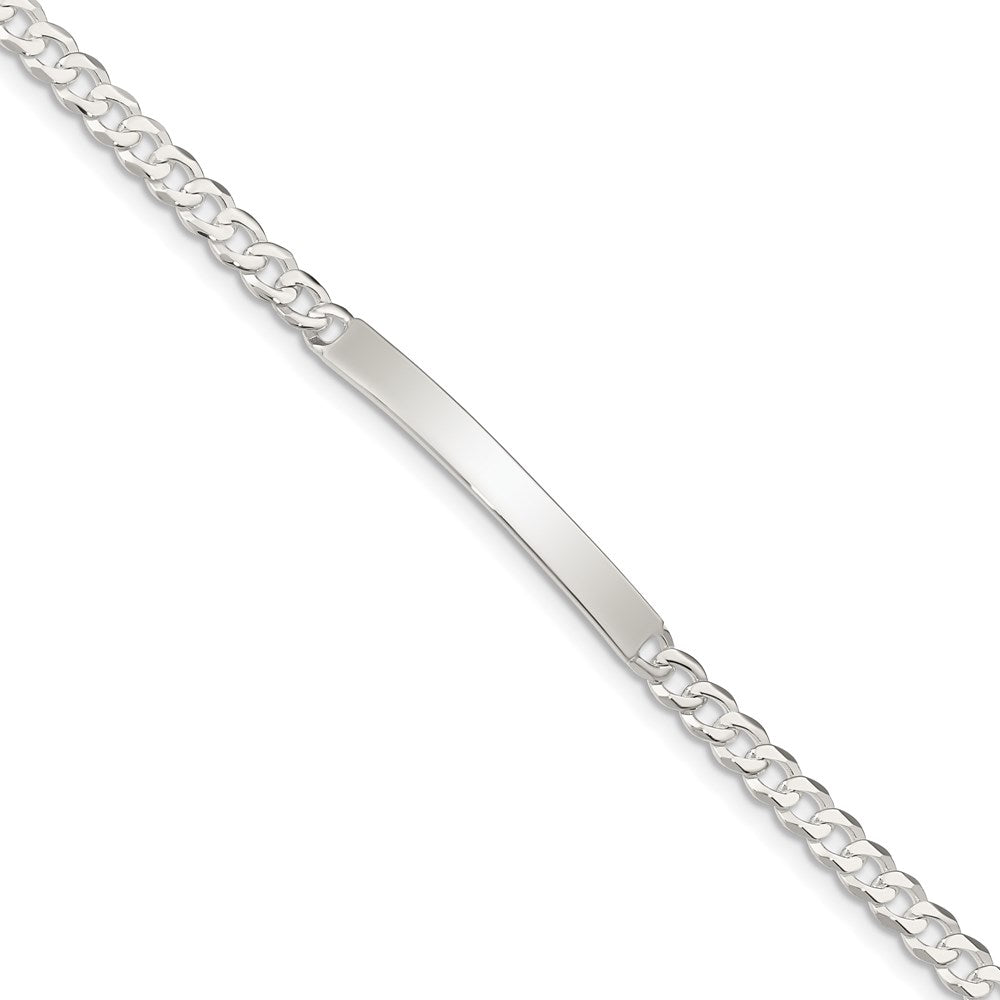 Sterling Silver Curb Link ID Bracelet