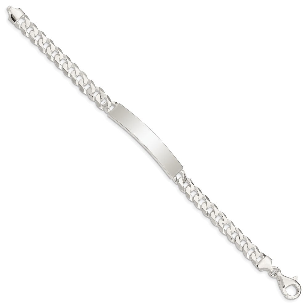 Sterling Silver Curb Link ID Bracelet