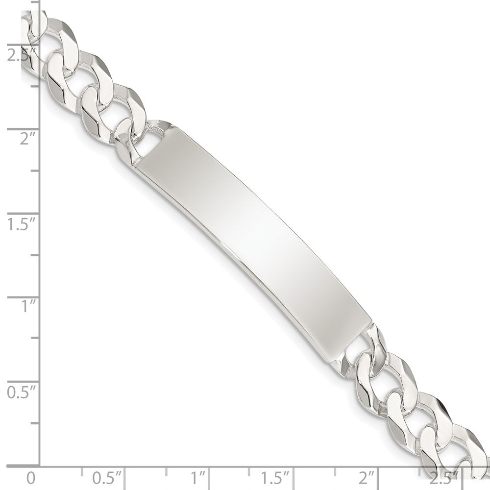 Sterling Silver Curb Link ID Bracelet