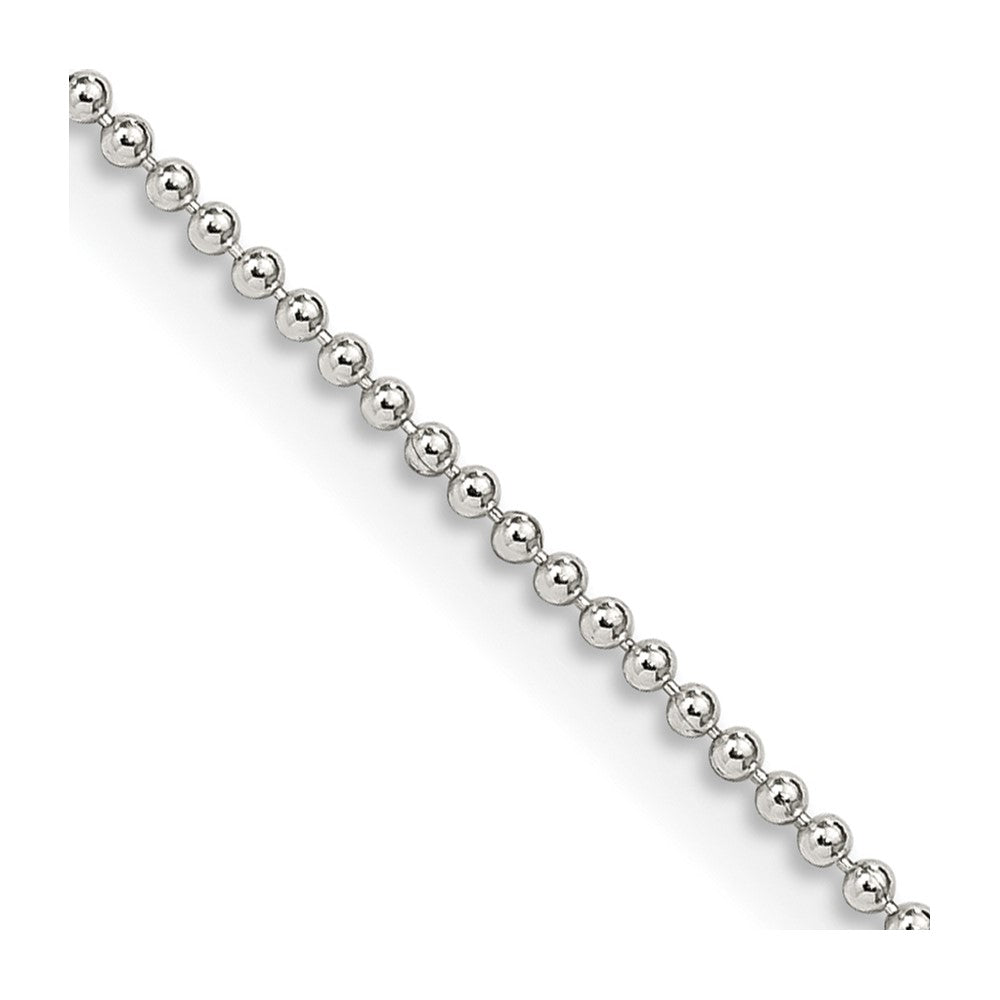 Sterling Silver 1.25mm Beaded Chain