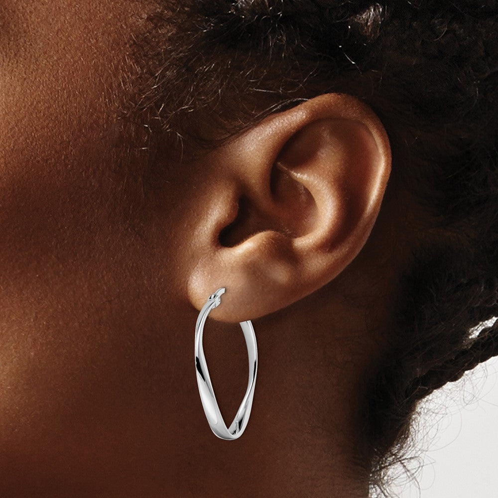 Sterling Silver Polished Hoop Earrings