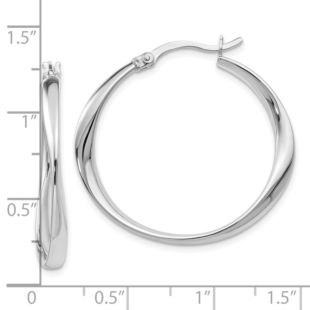 Sterling Silver Polished Hoop Earrings