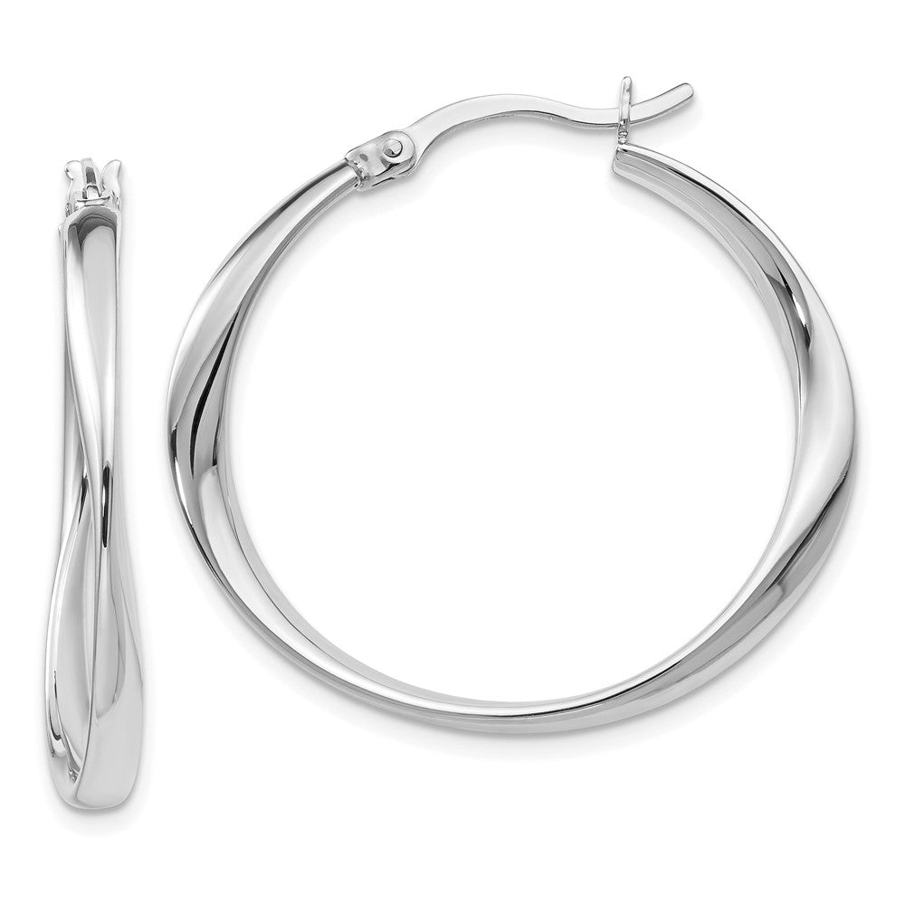 Sterling Silver Polished Hoop Earrings