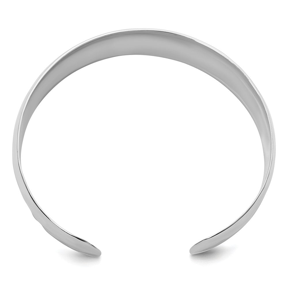 Sterling Silver Polished Hammered Slip-on Bangle