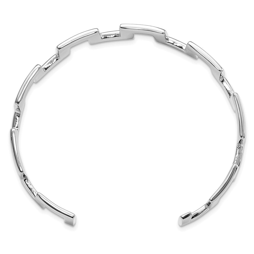 Sterling Silver Polished Fancy Slip-on Bangle