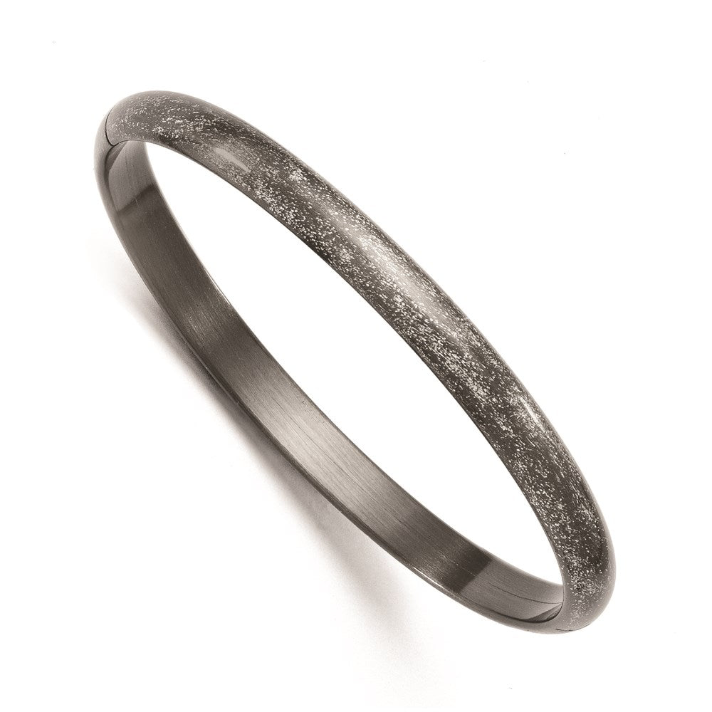 Sterling Silver Ruthenium-plated Flexible Bangle