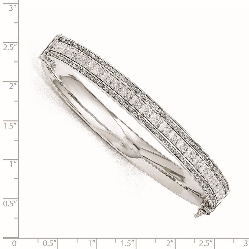 Sterling Silver Polished Glimmer Infused Bracelet