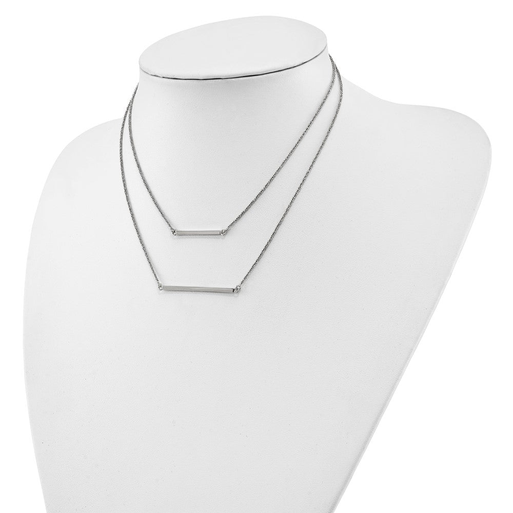 Sterling Silver Double 1.4 mm Strand with 2in ext. Necklace