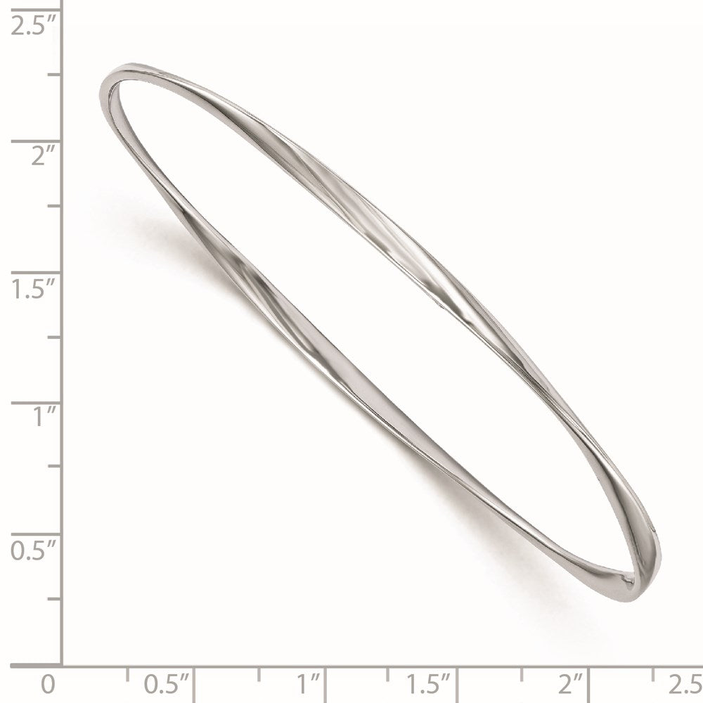 Sterling Silver Polished Twisted Bangle