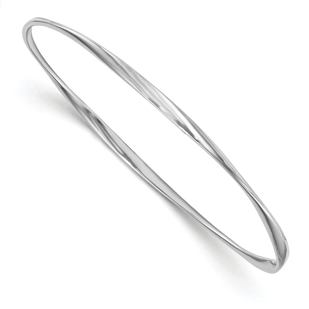 Sterling Silver Polished Twisted Bangle