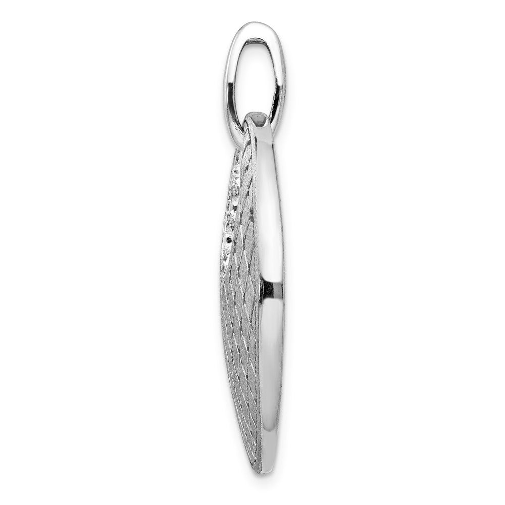 Sterling Silver Brushed Preciosa Crystal Pendant